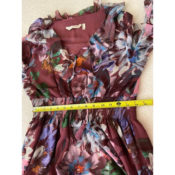 Soft Surronding Women's Floral Ruffle Layer Chiffon Cottage Fairy Maxi Dress SP - Picture 14 of 16